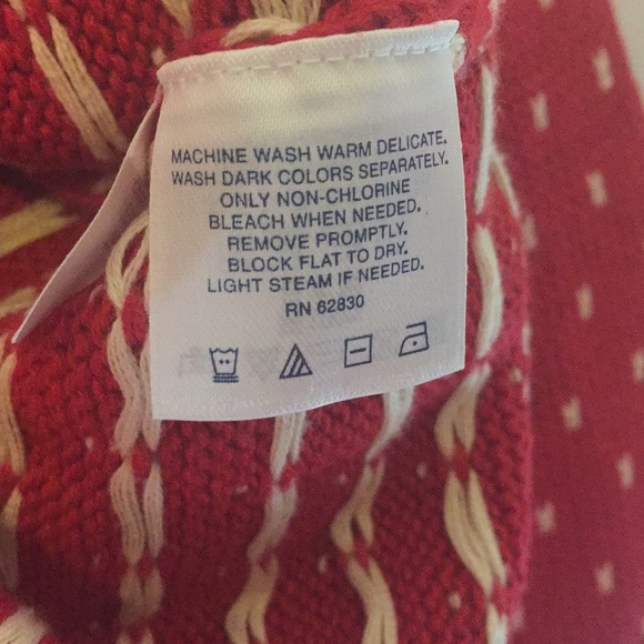 Land’ End - 100% cotton pullover,snowflake sweater - Picture 9 of 10